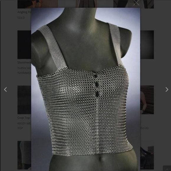 Elaine unziker metal Chainmail tank top cosplay soldered rings medieval larping - Picture 2 of 8
